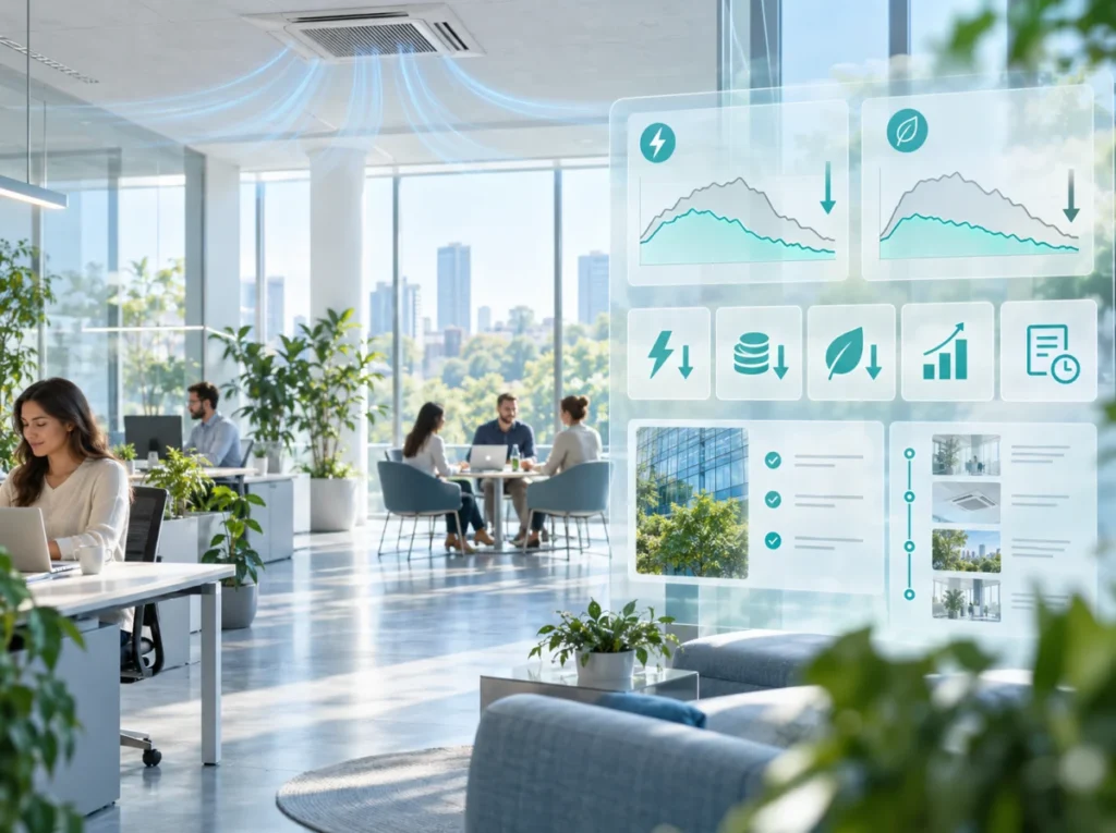 Office with verified energy and carbon performance dashboards